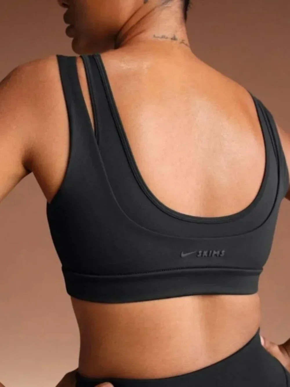 NEW NikeSKIMS Double Strap Scoop Bra Obsidian Black XL Extra Large NWT - Picture 2 of 7